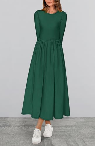 BTFBM Casual Long Sleeve Dresses Spring Dresses 2025 Wedding Guest Dress Midi Dress Flowy Bohemian Long Dress