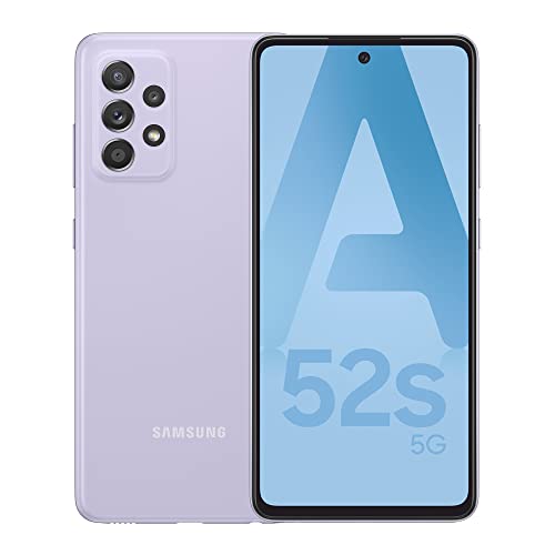 Samsung Galaxy A52S, Téléphone mobile 5G 128Go Violet, Carte SIM non incluse, smartphone Android, Version FR