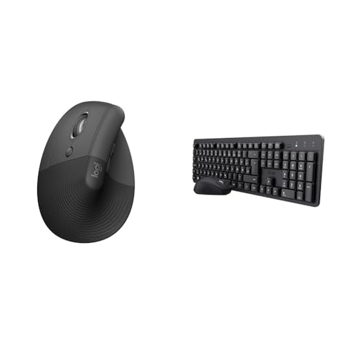 Logitech Lift Left Vertikale & Trust Ymo II Leise Tastatur Maus
