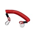 Rnigs 6FT Trailer Breakaway Coiled Cable, Trailer Brake Away Cable, Trailer Breakaway Safety Cable, Spring Towing Coiled Wire for RV Trailer Emergency Camper Breakaway Switch