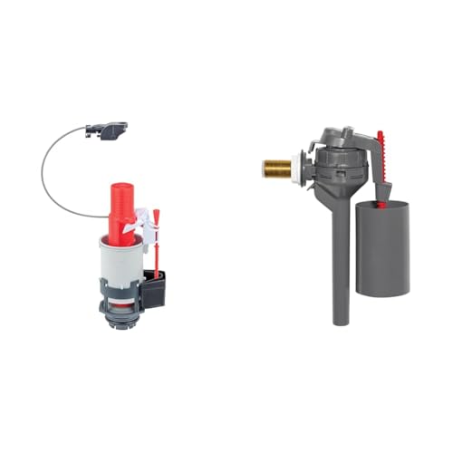 Wirquin lot de 2 : 1 mécanisme de chasse d'eau wc suspendu + 1 robinet flotteur Topy
