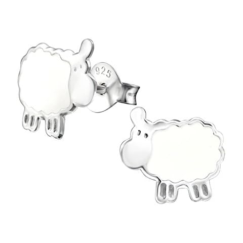 White Sheep Stud Earrings - Sterling Silver Gift Cover