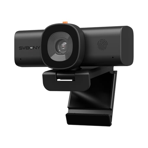 SVBONY SVN W1 2K/30fps Webcam for PC, Full HD Webcam Für Laptop, Ausgestattet Mit Adaptiver Low Light Technologie, Zwei Mikrofone Mit KI-Rauschunterdrückung, Für Zoom, Sitzungen Und Videoanrufe