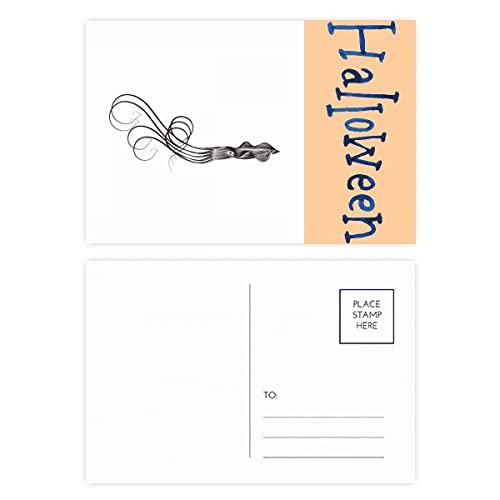 Cartes postales pieuvre noire vie marine (lot de 20), cadeau idéal pour passionnés d'Halloween