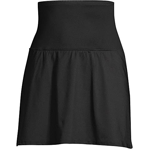 Lands' End Women's Tummy Control Ultra High Waisted Modest Swim Skirt Swim Bottoms3