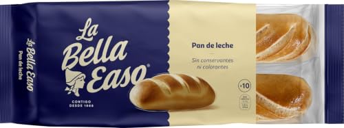 La Bella Easo - Pan de Leche Tierno sin Conservantes ni Colorantes Paquete 10 unidades individuales, 350 g