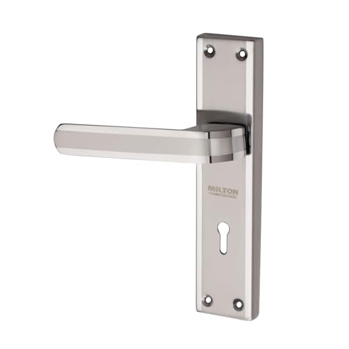 Image of Milton 7 Inch Stainless Steel Two Tone Mortise Lock Set- MSS-New Hockey