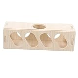 Juguete de túnel para hámster: hecho de material de madera natural, este escondite de túnel es resistente y práctico para que jueguen las mascotas pequeñas, pieles de hámster