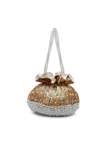 Image of Lavie Signature Women's Lowell Beads Potli Bags for Ladies & Girls | Women Pouches for Festive Seasons & Wedding | Batwa Bag Bridal Purse | Gift For Women
