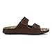 ECCO Men's Cozmo Two Band Slide Sandal, Mocha, 10-10.5