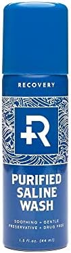 Recovery Aftercare - Purified Saline Wash - Piercing Aftercare Purified Saline Spray - Soothing & All Natural Piercing Cleaner (1.5 oz)