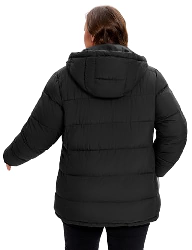 WINDMILL Womens Plus Size Heavyweight Puffer Jacket, Warm Winter Coat with Hood (1X-6X)3
