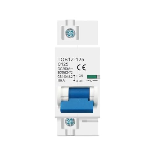 Disjoncteur de batterie courbe C 1P DC 250V 125A interrupteur protection solaire