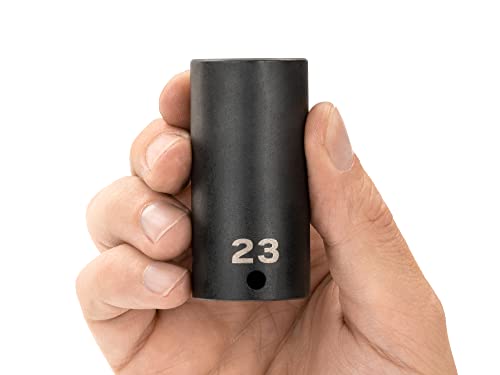 Image of TEKTON 3 /8 Inch Drive x 23 mm Deep 12-Point Impact Socket | SID13323