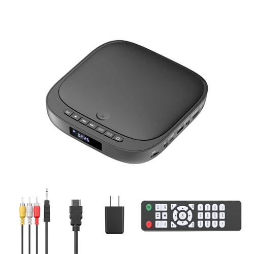 Image of DVD Player for TV, 1080P HD Region Free DVD Player with HDMI & AV Output, Compact CD /DVD Player for Home, Supports USB /TF Card, Advanced Noise Reduction, Error Correction, Includes HDMI /AV Cables