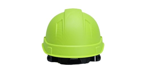 Casque rigide Pyramex Ridgeline vert citron mat graphite à cliquet 4 points