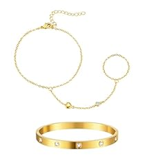 Style 6-Gold Hand Chain+Bangle