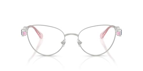 Swarovski Armação feminina Sk1024 Cat Eye de grau, Lente prateada/demonstração, 53 mm