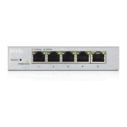 Zyxel 5-Port Gigabit Web Managed Switch, Lifetime Warranty, UK Plug [GS1200-5] Cover