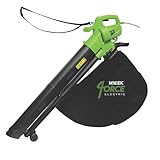 Mylek Garden Leaf Blower And Vacuum, 3000W, Shreds, Mulches, 10m Power Cable, UK Plug, 2 x 35L Large Collection Bags, 10:1 Mulching Shredding Ratio, Lightweight