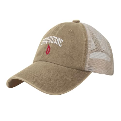 Duquesne University Adjustable Classic Washed Denim Mesh Cap for Adults, Unisex Baseball Cap