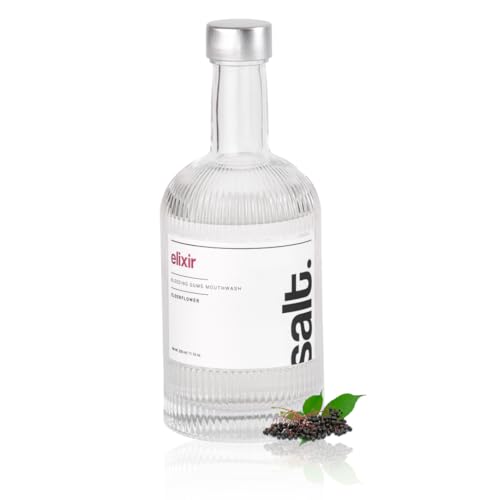 Salt Oral Care Elixir Gum Healing Mouthwash – 330ml | Natural Relief for Bleeding & Swollen Gums | Aloe Vera, Sage & Elderflower Formula | Supports Gu