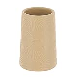 GOBELET GRES ROND ETHNIC SPIRALS - BEIGE