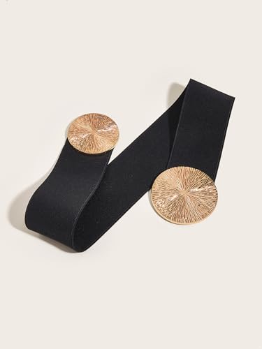 TiaoBug Women Ladies Elastic Waist Belt Wide Stretch Dress Belts Waistband3