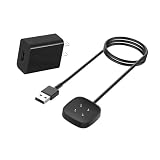 for Versa 4 Charger Versa 3 Charging Cable Wall Plug Charger Compatible with Fitbit Versa 4 /Versa 3 / Sense 2/ Sense Smart Watch Charging Cord