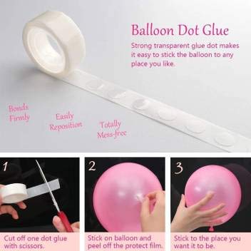 Image of HK balloons Balloon Arch Garland Decorating Set Include Arch Strip Glue Dot and F6Pcs Balloons Flower Clips Perfect for Events & Parties Easy Decoration Tool For Party Wedding Birthday Baby Shower