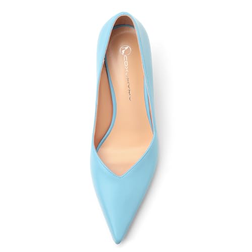Image of Women Pointed Closed Toe 2.5 Inch Kitten Heel Slip On Pumps | Elegant Comfort Formal Dress Footwear, Versatile Ladies Shoes For Office Wedding Party Evening Daily Occasions