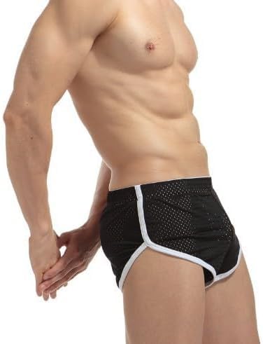 Mens Mesh Booty Short Lounge Running Sexy Casual Home Sleep Beach 3 Inch4