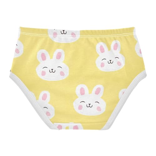 Cartoon Girls Underwear Toddler 2t Cotton Panties for Girl Cute Cartoon White Rabbits Yellow Undies Kids Briefs2