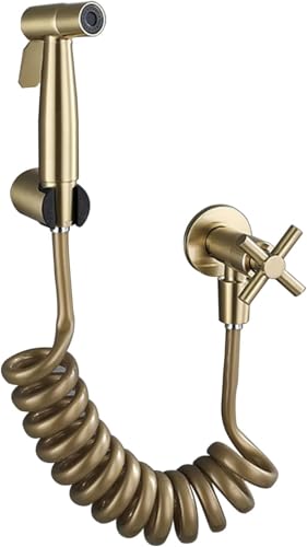 Bidet pomme de douche et tuyau avec robinet d'eau froide manuel - 2