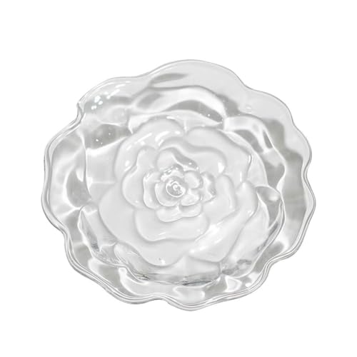 Creative - Juego de platos de cristal para cena, elegantes platos de postre y frutas, perfectos para aperitivos y entretenimiento, vajilla versátil para el hogar y eventos
