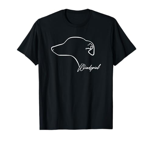 Windspiel Profil Hunderasse Windhund Hund Hunde T-Shirt Windspiel Profil Hunderasse Windhund Hund Hunde T-Shirt