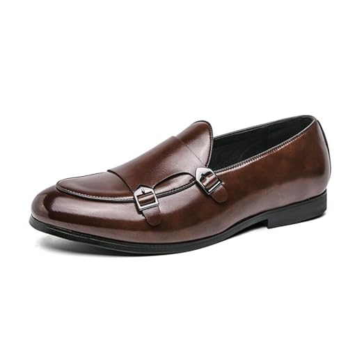 DXSYGMBN Brogue Scarpe da Uomo in Pelle Elegante Slip-On Double
