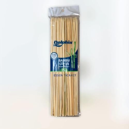 Dolphin Bambum Ahşap Çöp Şiş; 25 Cm., 100'lü Paket