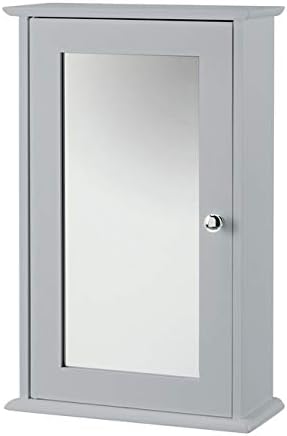 Traditional Dove Grey Bathroom Wall Cabinet Cupboard with Mirror (LALASKAGREYWALL) **Full Range of Matching Fairbanks Furniture is Available **