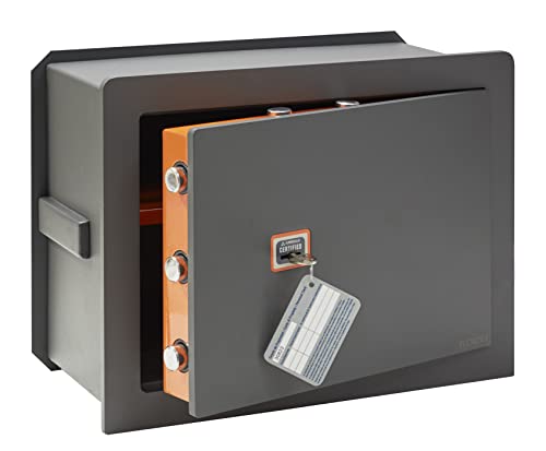ARREGUI Plus C 181350 Coffre-fort encastrable serrure à clé certifiée| Coffre-fort de sécurité à emmurer | Coffre fort mural avec fond extensible | 32 x 42 x 20/30 cm | 15 à 26 L