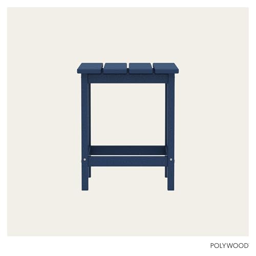 Image of Polywood Long Island Side Table, 15.13in. x 14.75in. x 18in, Navy