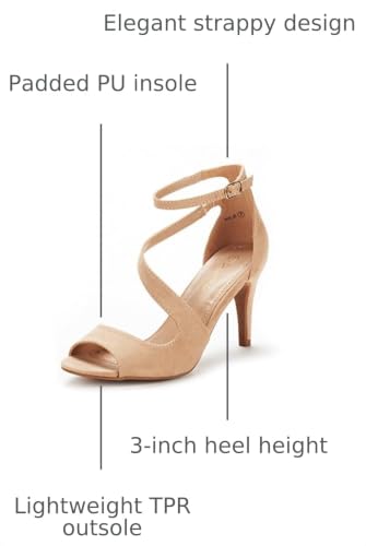 Image of DREAM PAIRS Women's Open Toe Stiletto Elegant Sandals