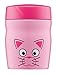 alfi Pojemnik termiczny dla dzieci foodMug, stal nierdzewna 350 ml, różowy kot, naczynie dla dzieci do szkoły, przedszkola, 0637.101.035, szczelny, nie zawiera BPA, 6 godzin gorący, 12 godzin zimna