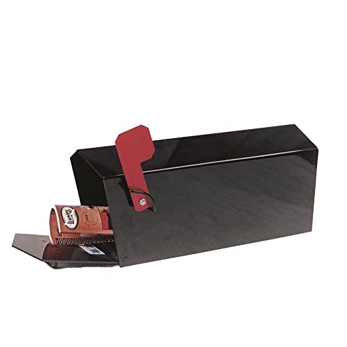 Clear View Heavy Duty Mailbox - Indestructible Steel Mail Box with Magnetic Lid USA Made, Black