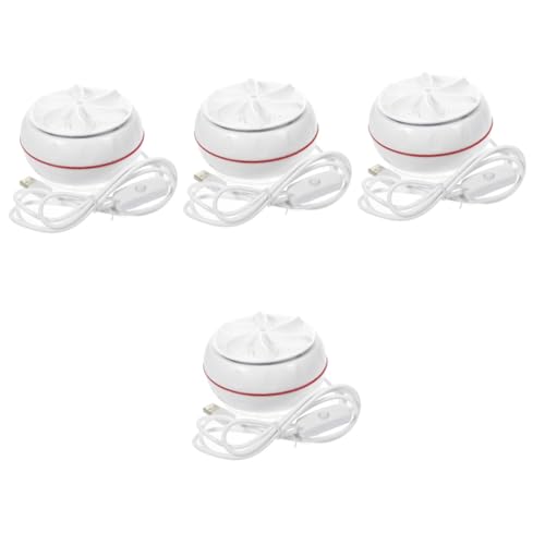 EXCEART 4 Piezas mini lavadora limpiador de lavadora lavadoras de ropa portátiles lavadoras portátiles Lavadora pequeña para el hogar Pequeña máquina de lavandería Lavadora USB AbS blanco
