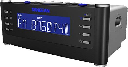 Sangean RCR-22 Atomic Clock with PLL Synthesized FM-RBDS/AM/Tuner Clock Radio with Radio Controlled Clock (Special Edition Black)