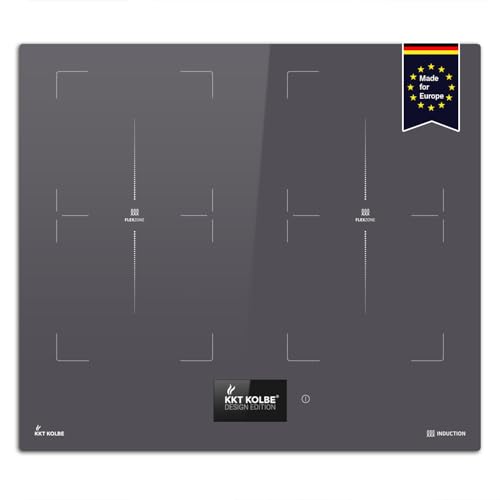 KKT KOLBE Induktionskochfeld 60 cm Autark | TFT-Touchdisplay | 7,2 kW | 4 Zonen Platten | 2 Flexzonen | 9 Stufen | Rahmenlos | Induktion | Schnellaufheizung | BBQ-Funktion | IND5905TFT
