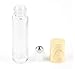 10ml/0.34oz Glass Essential Oil Roll-on Vial Bottles Cosmetic Makeup Perfume Lip Gloss Storage Holder Packing Container Beauty Tool Pack of 3 Clear