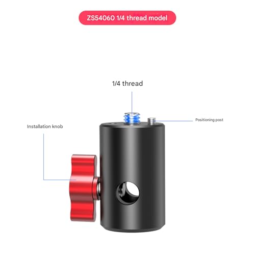 Adaptador de trípode de 1/4 de aluminio de 3 garras para sujetar cámaras y paneles de luz led 4
