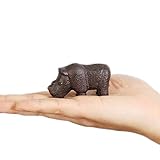 canjoyn Cast Iron Paperweight Garden Home Office Desk Decor Collection Animal Figurine (Rhinoceros)